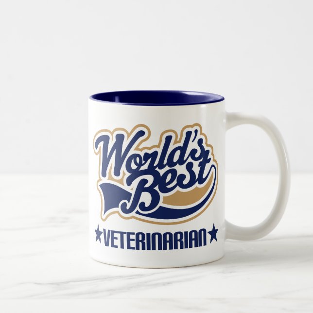 Worlds Best Veterinarian Two-Tone Coffee Mug (Right)