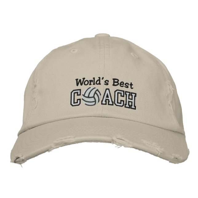 World's Best Volleyball Coach Embroidered Hat (Front)