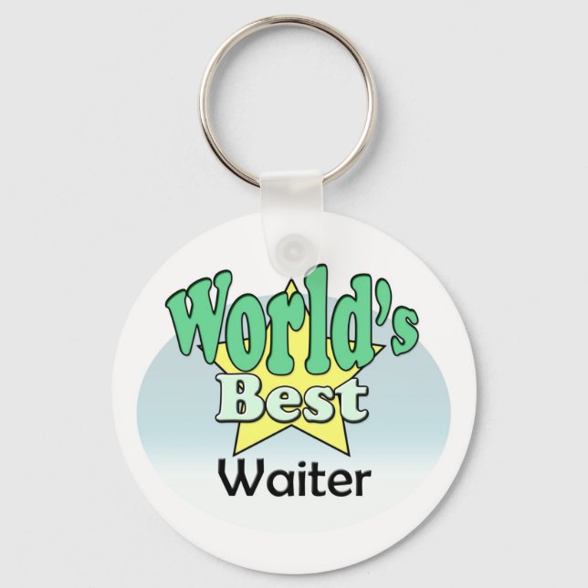 World's Best Waiter Key Ring (Front)