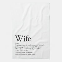 World's Best Wife Definition Black and White Fun