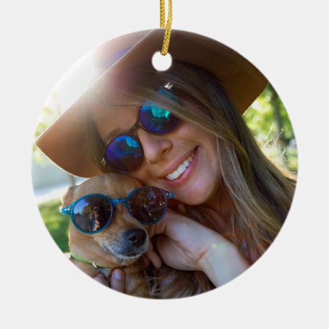 Worlds Best Wife Definition Photo Christmas Ceramic Ornament (Front)