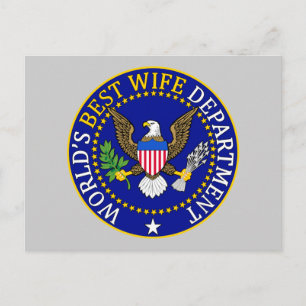 World's Best Wife Department Postcard