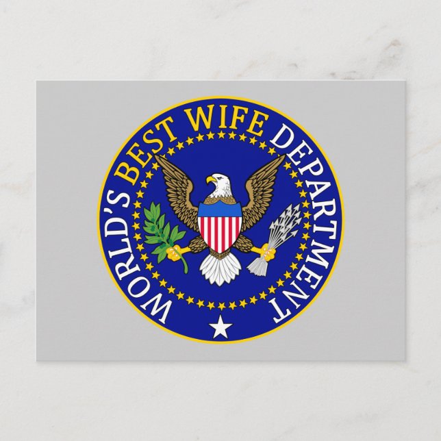 World's Best Wife Department Postcard (Front)