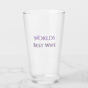Worlds best wife Personalized Glass Cup