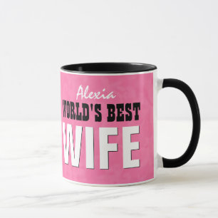 World's Best WIFE Pink Grunge V29 Mug