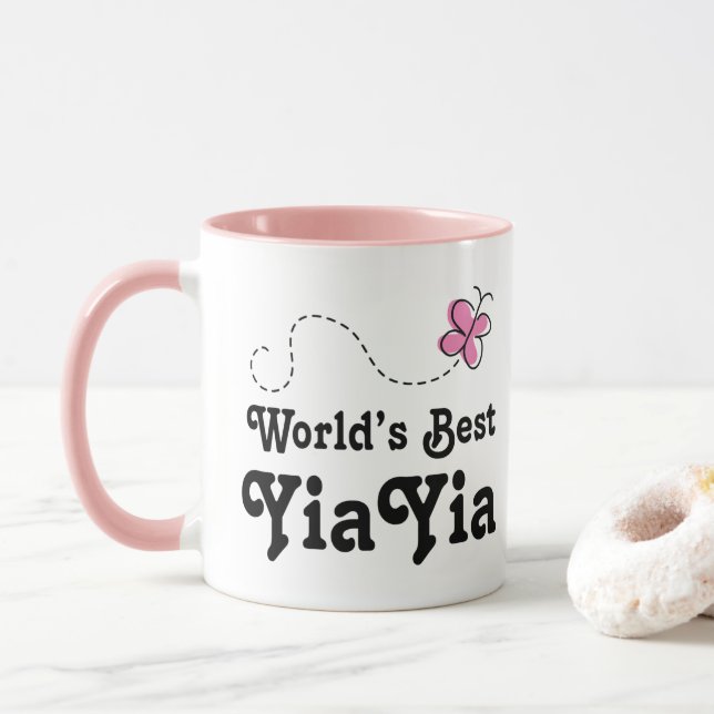 Worlds Best YiaYia Grandma Mug (With Donut)