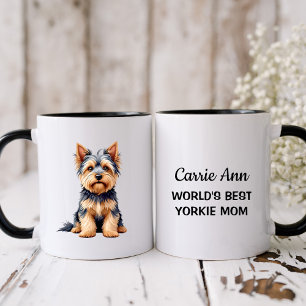 World's Best Yorkie Mum with Picture Mug