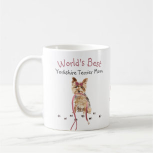 World's Best Yorkshire Terrier Mum Name Watercolor Coffee Mug