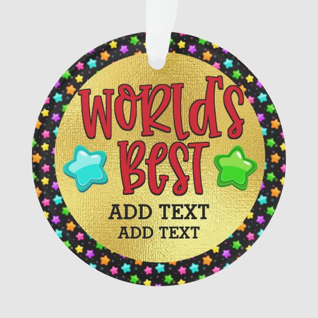 World's Best YOU Name It Ornament (Front)