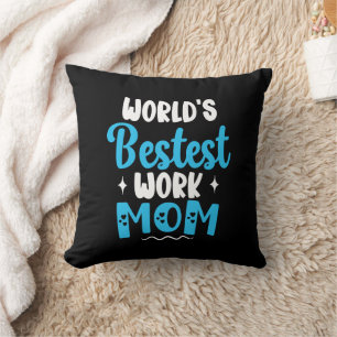 Worlds Bestest Work Mum Gifts For Best Mother Cushion