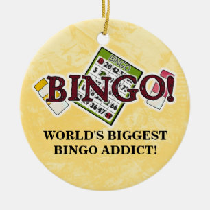 World's Biggest Bingo Addict ornament