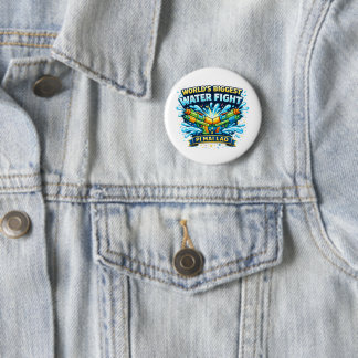 World's Biggest Water Fight – Pi Mai Lao 6 Cm Round Badge