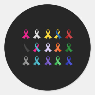 World's Cancer Awareness Cross Christian Costume R Classic Round Sticker