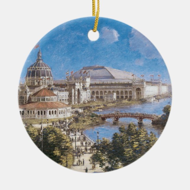 World's Colombian Exposition by Theodore Robinson Ceramic Ornament (Front)