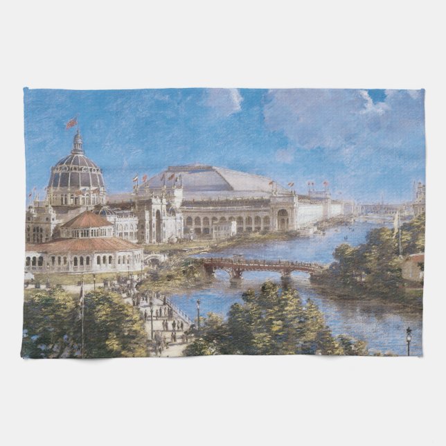 World's Colombian Exposition by Theodore Robinson Tea Towel (Horizontal)