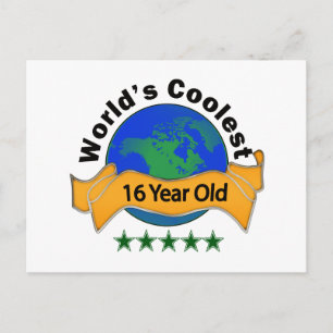 World's Coolest 16 Year Old Postcard