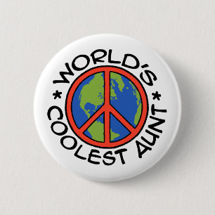 World's Coolest Aunt 6 Cm Round Badge