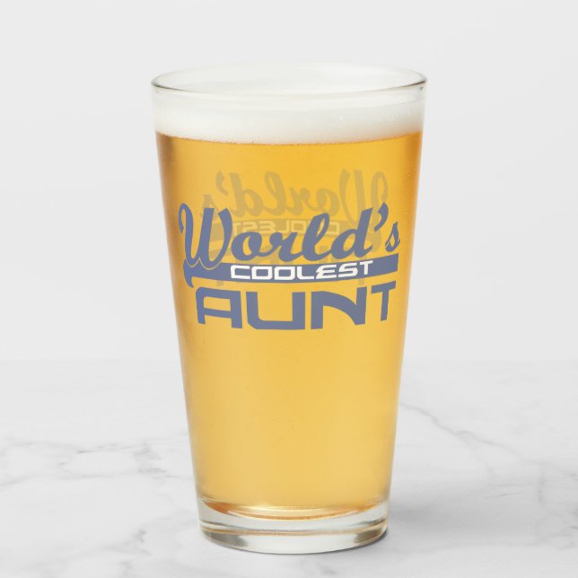 World's Coolest Aunt Glass (Front Filled)