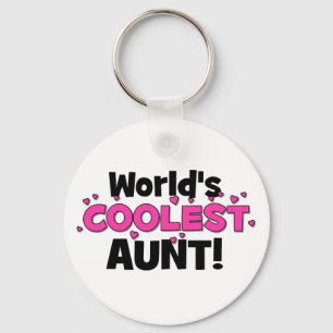 World's Coolest Aunt!  Great gift for Auntie To Be Key Ring