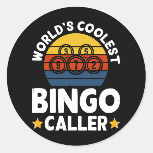 World's Coolest Bingo Caller Classic Round Sticker
