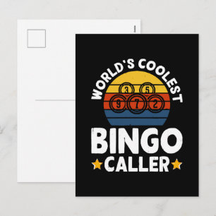 World's Coolest Bingo Caller Holiday Postcard