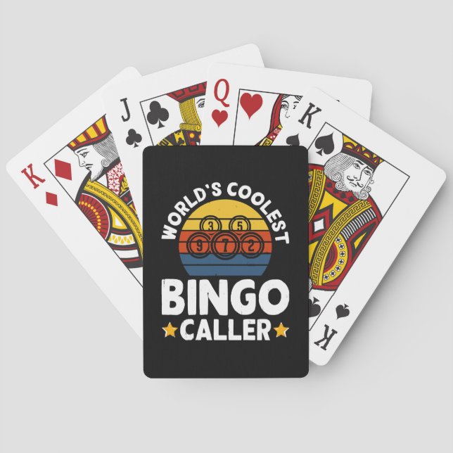 World's Coolest Bingo Caller Playing Cards (Back)