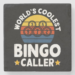 World's Coolest Bingo Caller Stone Coaster