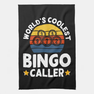 World's Coolest Bingo Caller Tea Towel