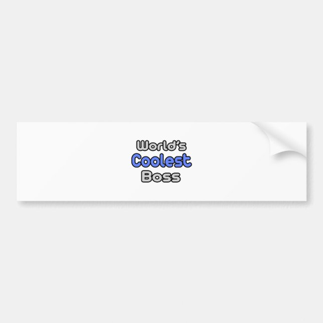 World's Coolest Boss Bumper Sticker (Front)