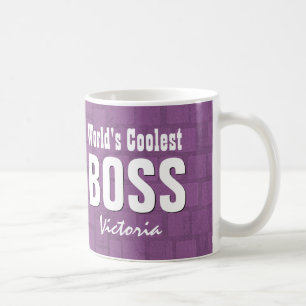 World's Coolest BOSS Purple Bricks Custom V21E Coffee Mug
