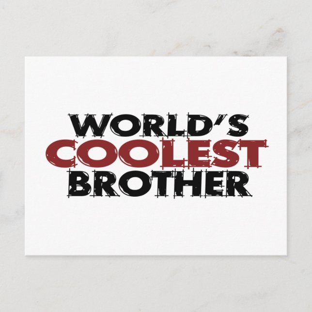 Worlds Coolest Brother Postcard (Front)