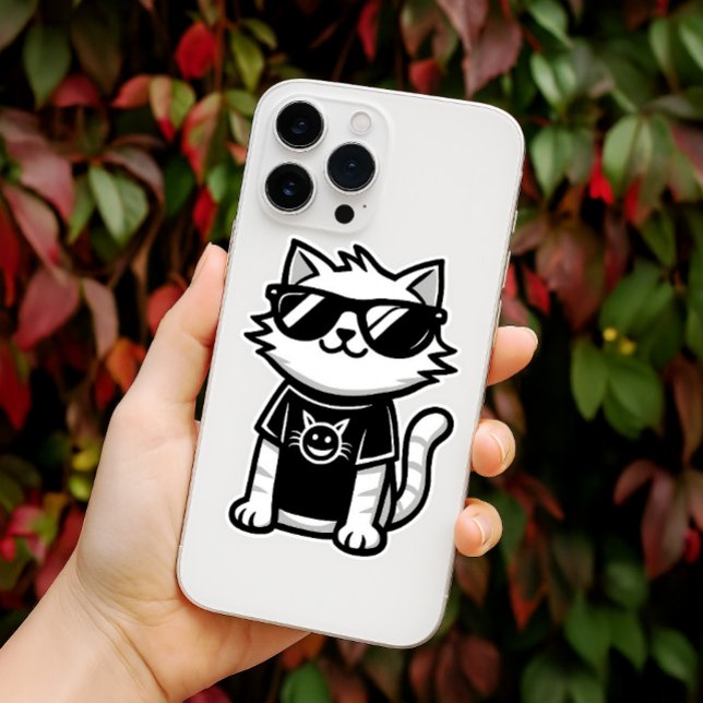 Worlds Coolest Cat with Sunglasses White Case-Mate iPhone Case (Creator Uploaded)