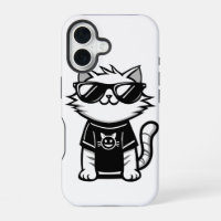 Worlds Coolest Cat with Sunglasses White
