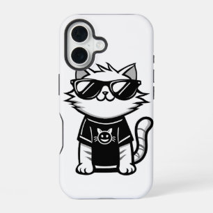 Worlds Coolest Cat with Sunglasses White iPhone 16 Case