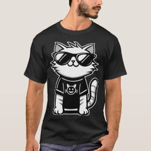 Worlds Coolest Cat with Sunglasses White T-Shirt