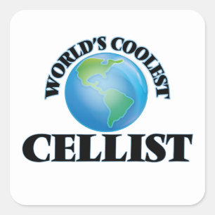 World's coolest Cellist Square Sticker