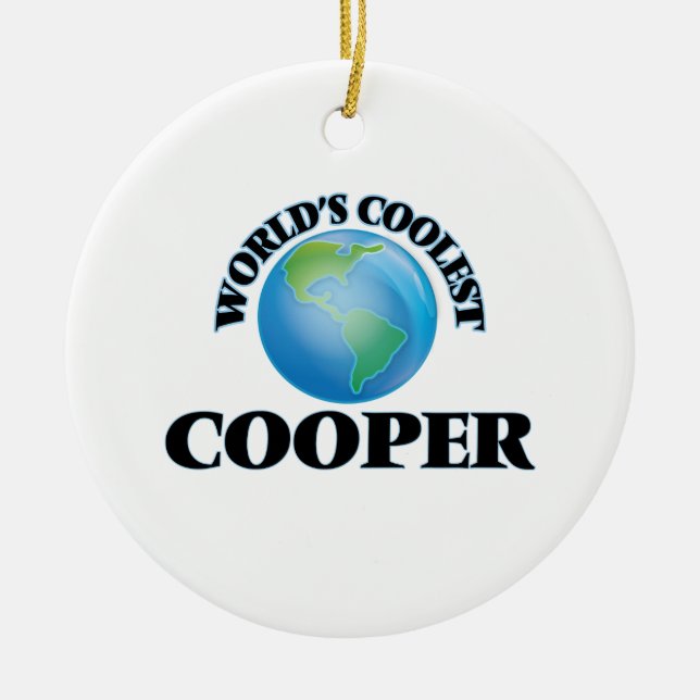 World's coolest Cooper Ceramic Tree Decoration (Front)