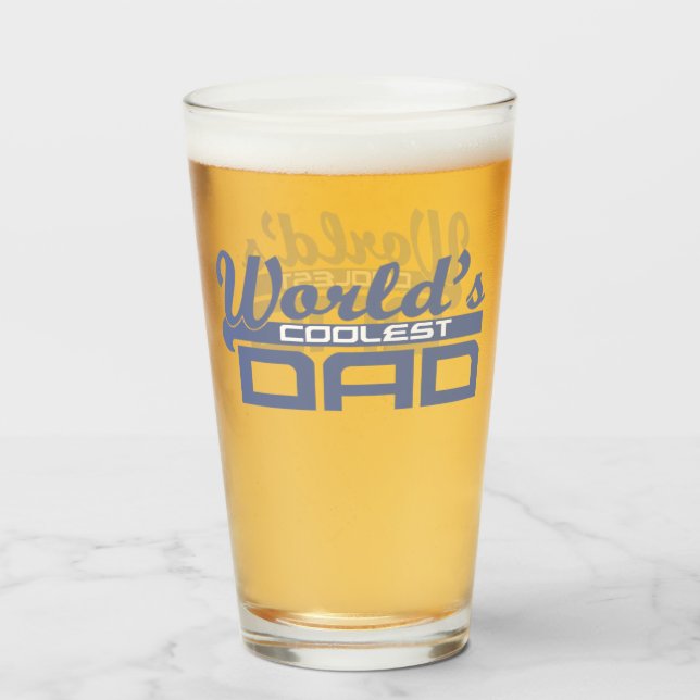 World's Coolest Dad Glass (Front Filled)