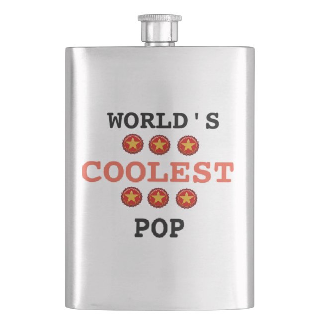 World's coolest dad hip flask (Front)