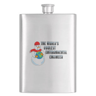 World's Coolest Environmental Engineer Hip Flask