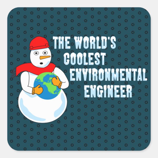 World's Coolest Environmental Engineer Square Sticker (Front)
