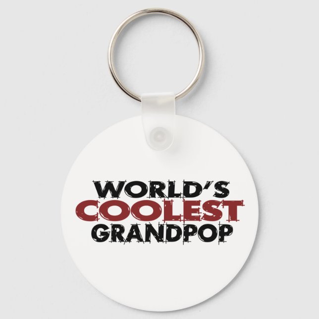 Worlds Coolest Grandpop Key Ring (Front)