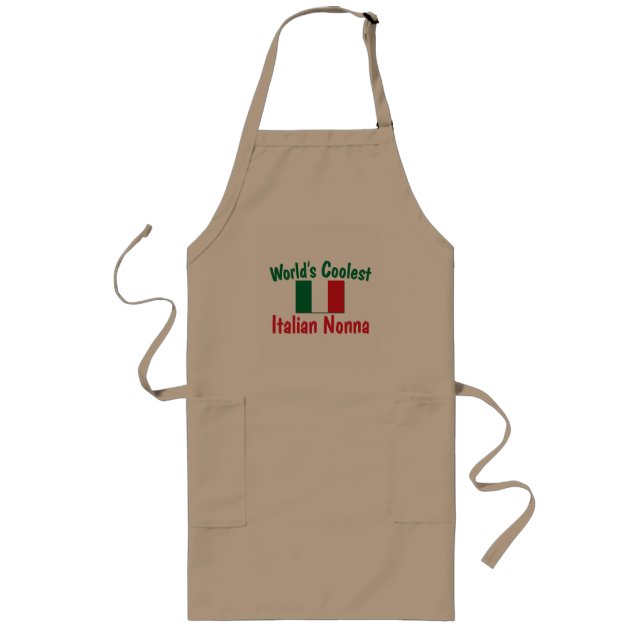 World's Coolest Italian Nonna Long Apron (Front)