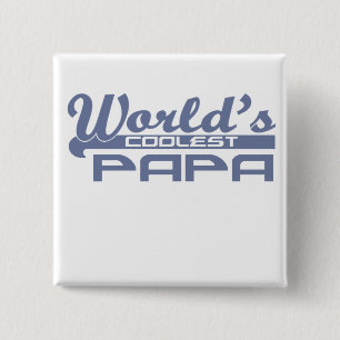 world's coolest papa 15 cm square badge