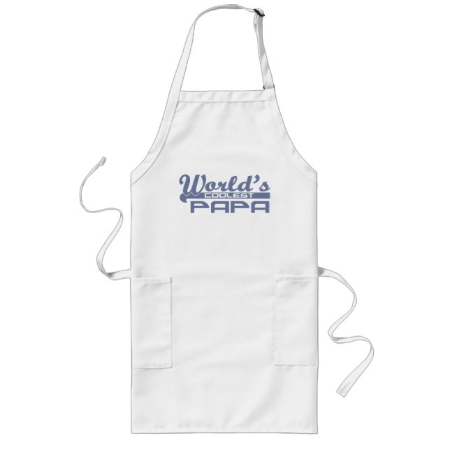 World's Coolest Papa Long Apron (Front)