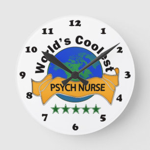 World's Coolest Psych Nurse Round Clock