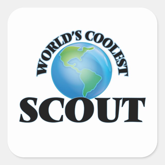 World's coolest Scout Square Sticker (Front)