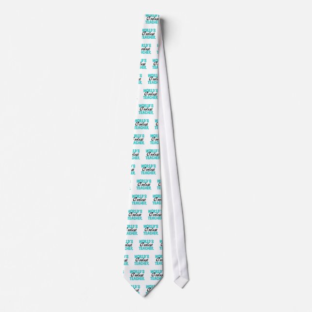 World's Coolest Teacher T-shirts and Gifts Tie (Front)