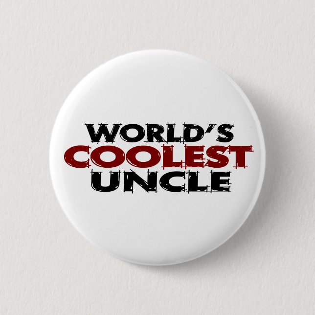 Worlds Coolest Uncle 6 Cm Round Badge (Front)