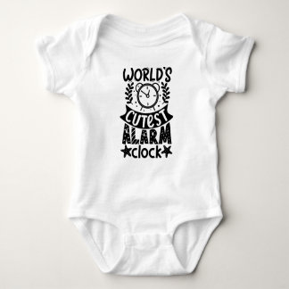 World's Cutest Alarm Clock  Baby Bodysuit